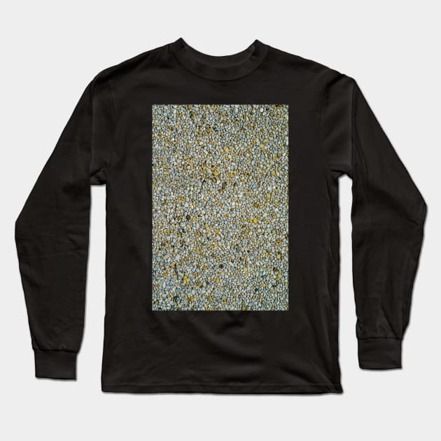 70s Style Retro Pebble Dash Backgound Texture Long Sleeve T-Shirt by mrdoomits